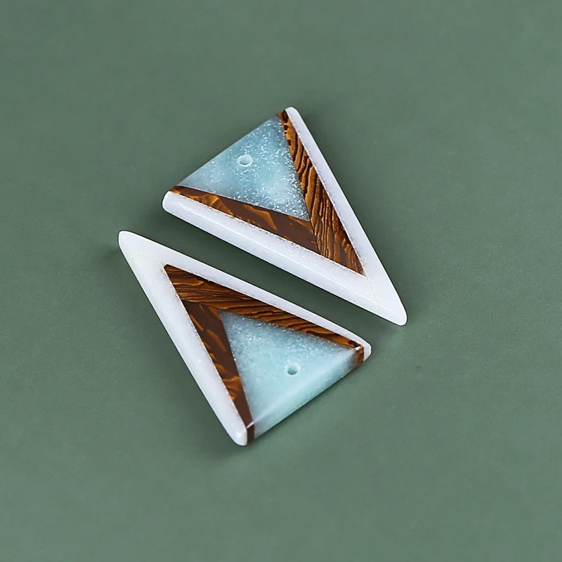 Natural Stone White Jade,Amazonite,Boulder Opal Intarsia Earring Bead 30x20x4mm6g Semiprecious Fashion Jewelry Accessories