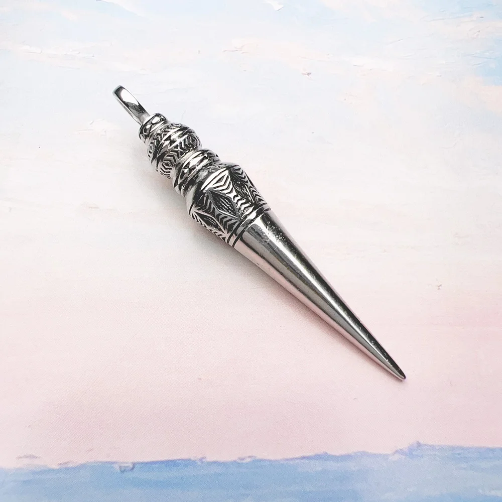 Pendant Mystical Cone Ornaments Winter Fine Jewelry Ethnic Pure 925 Sterling Silver Rebel Gift For Women Men