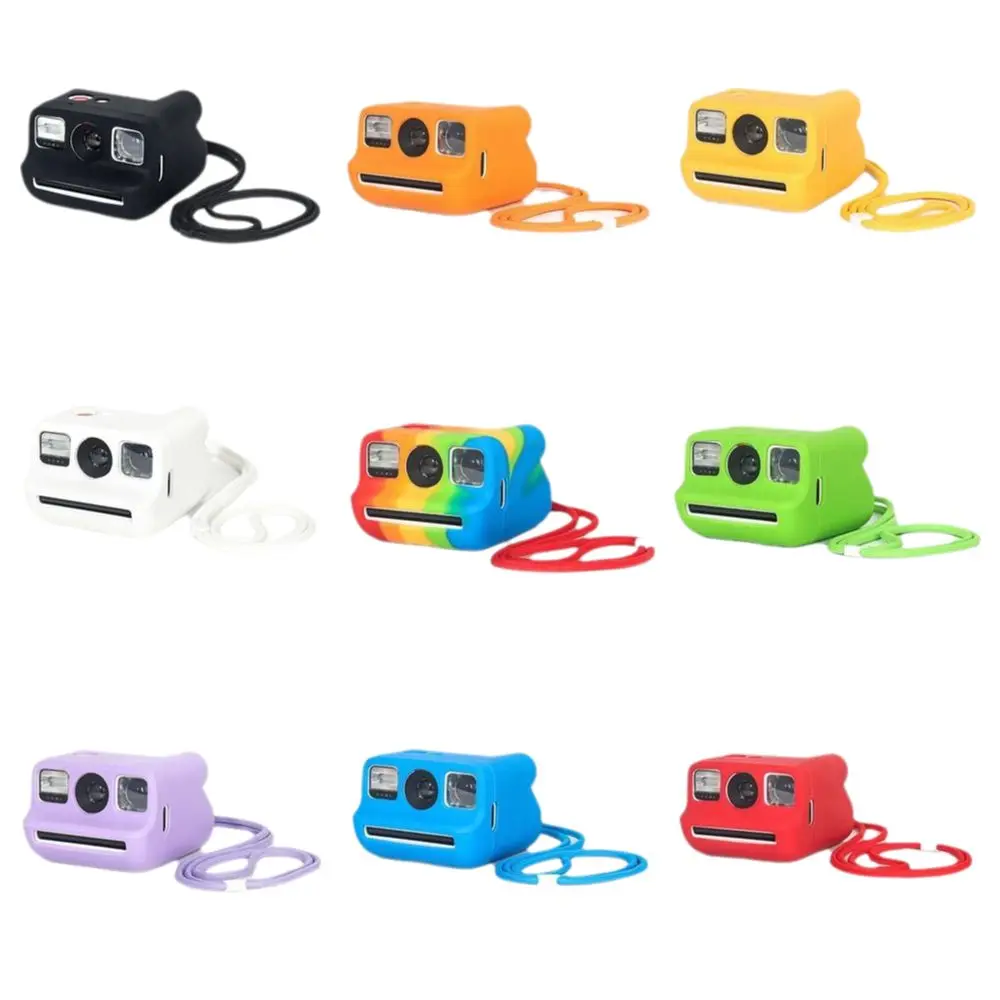 Lanyard Silicone Case Slim Fit Shockproof Instant Film Camera Skin - Wear Resistant & Waterproof
