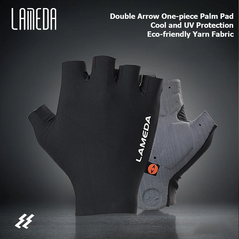 LAMEDA Summer Cycling Gloves Elastic Interface Bicycle Gloves Half Finger for Men Shock-absorbing Road Mountain Bike Half Glove 3