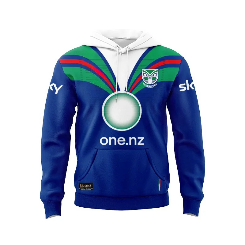New Zealand Warriors Men's Hoodie Authentic Home Jersey