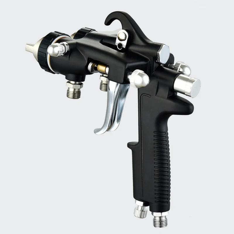 2023 New Product Double Nozzle Dual Heads Two Component Mirror Effect Air Powered Spray Gun motorcycle dual heads crabs clamps handlebar fixed mount length 28cm