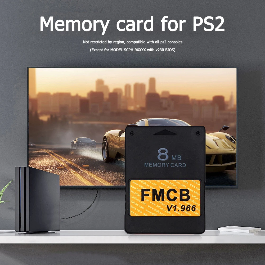 FMCB v1.966 Memory Card for Sony PS2 Game Console 8MB/16MB/32MB/64MB Free McBoot Game Saver for Playstation2 Fat Consoles