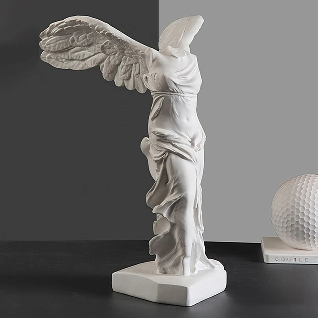 Statue de déesse grecque de la victoire Rick, figurine d'art d'aile d'ange, décoration de bureau à domicile, sculpture en résine, ornement 3