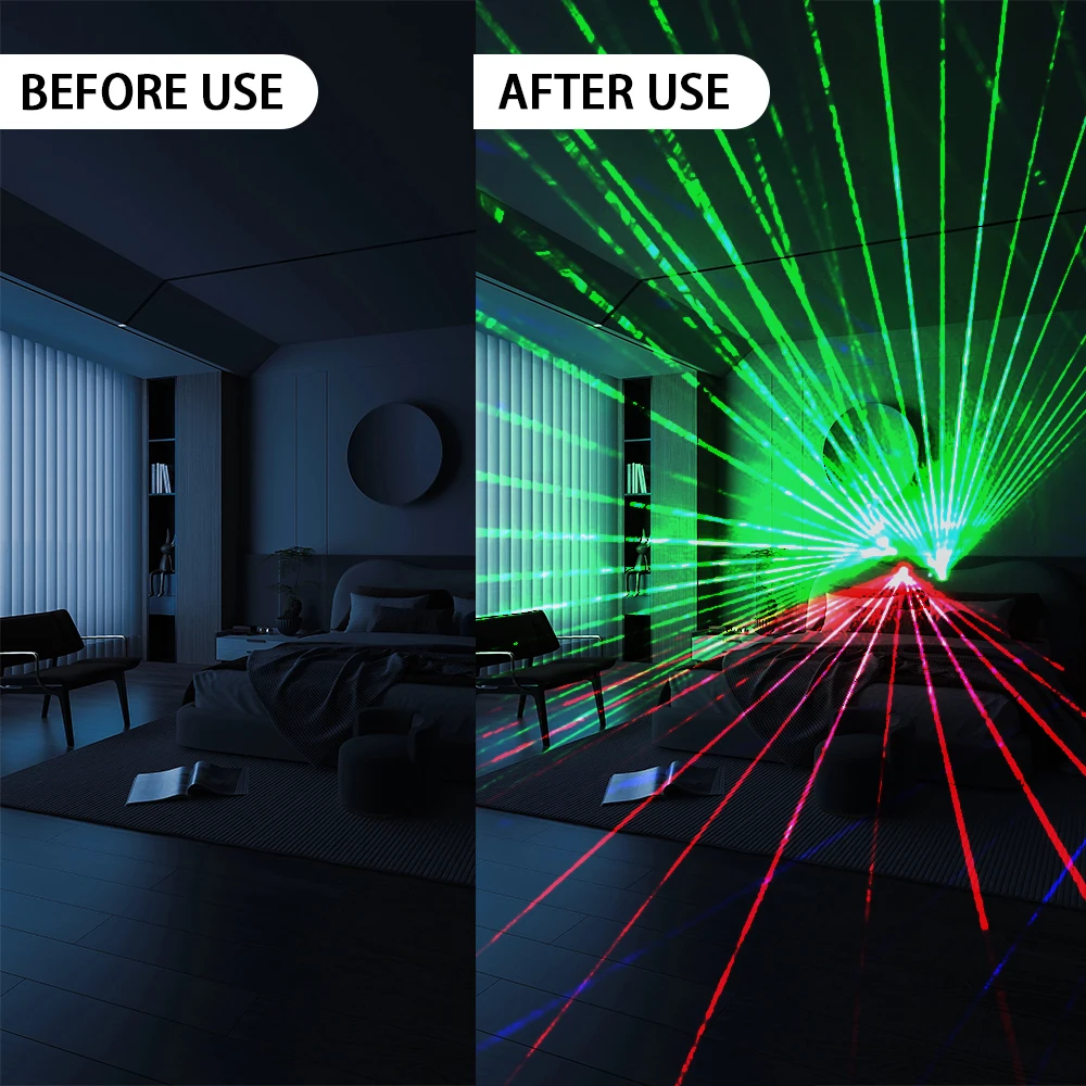 Rechargeable LED Laser Gloves for Stage Performance Lighting