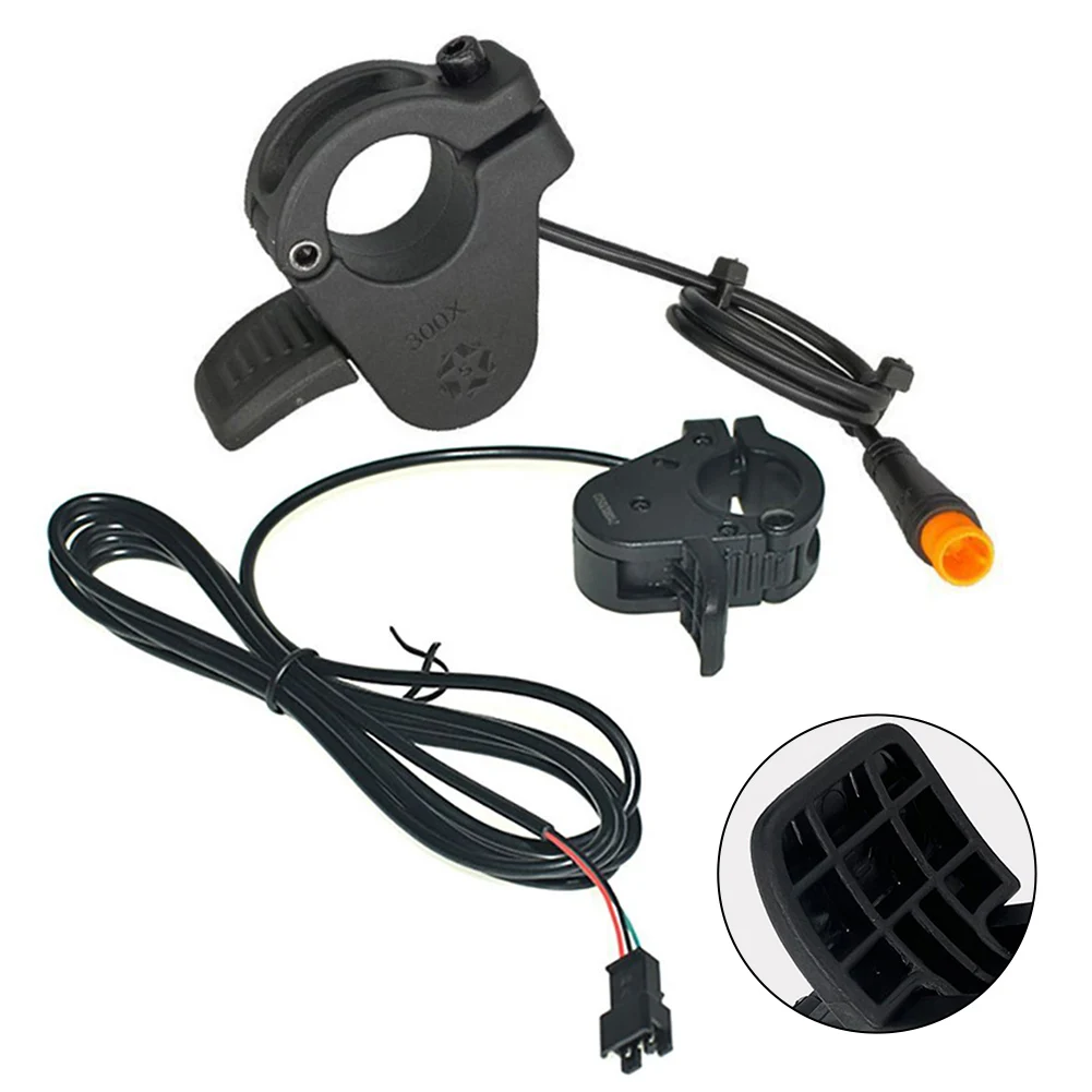 

1pc E-bike 300 X Thumb Throttle SM/waterproof PLug 12/24/36/48/60/72V High-quality Non-slip Rubber Electric Bike Accessories