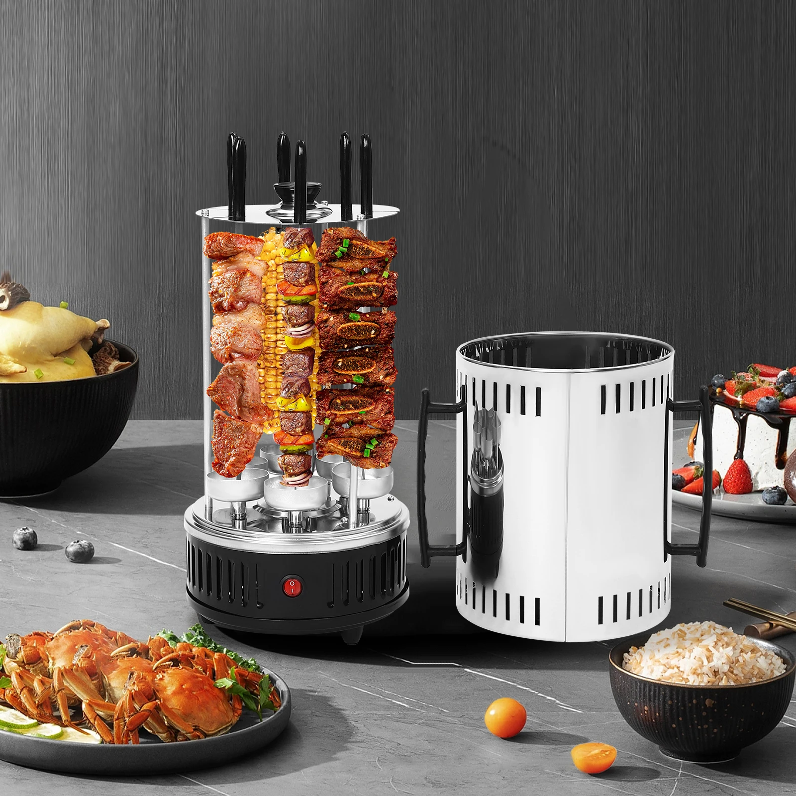 Elektrogrill vertikal: Kebab, Shawarma & BBQ mit 1000 W kaufen