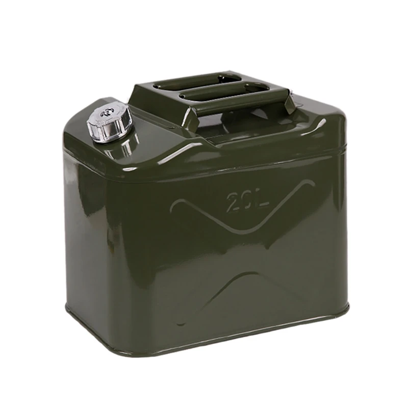 

Metal Fuel Jerry Can For Petrol With Flexible Spout Built-In Oil Guide For Car Travel RV (Empty Oil Can)