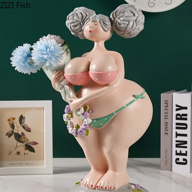 Resin Sexy Shelf Big Tits Woman figurine