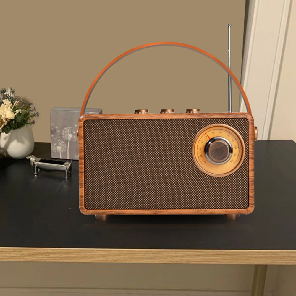 Retro FM radio Prenosni radijski sprejemnik Mini Bluetooth 5.1 bas zvočnik Prostoročni predvajalnik MP3 Podpora za USB/TF kartico/AUX predvajanje_voghion.com