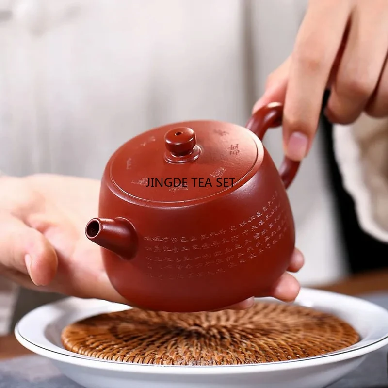 160ml Yixing Yixing Yixing Purple Clay Teapot Classic Raw Ore Dahongpao Teapot Household Follicular Teapot