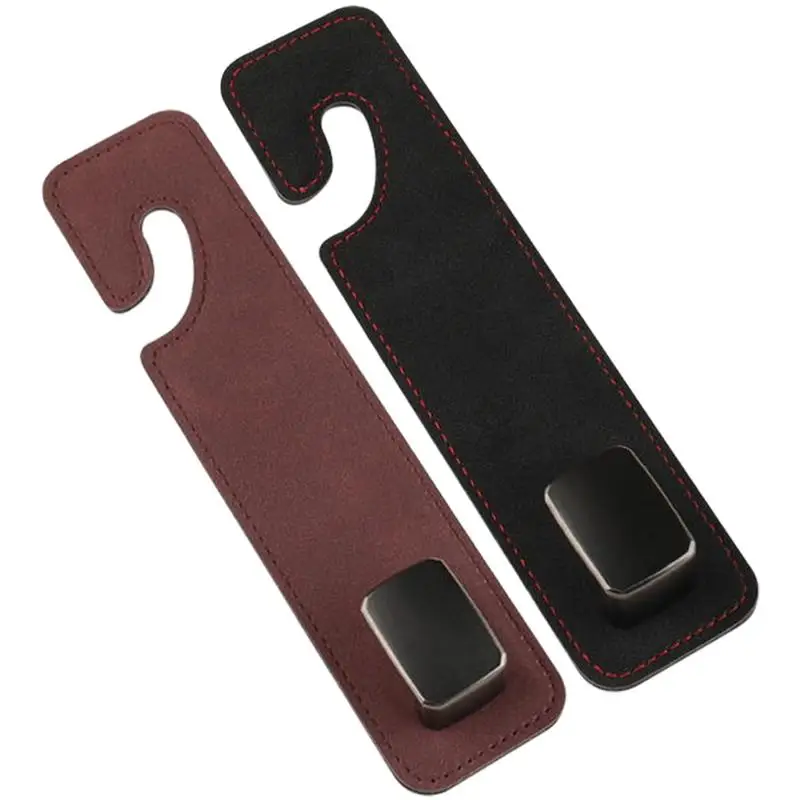 

Headrest Hooks For Car 2pcs Bendable Microfiber Leather Hook Universal Seat Hooks For Purses And Bags Heavy Duty Purse Holder