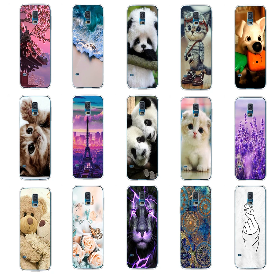 Custodia Per Samsung Galaxy S5 Mini Custodia Morbida In Silicone Tpu Phone Back Full Protecive Cartoon Cover Case Capa Coque Shell