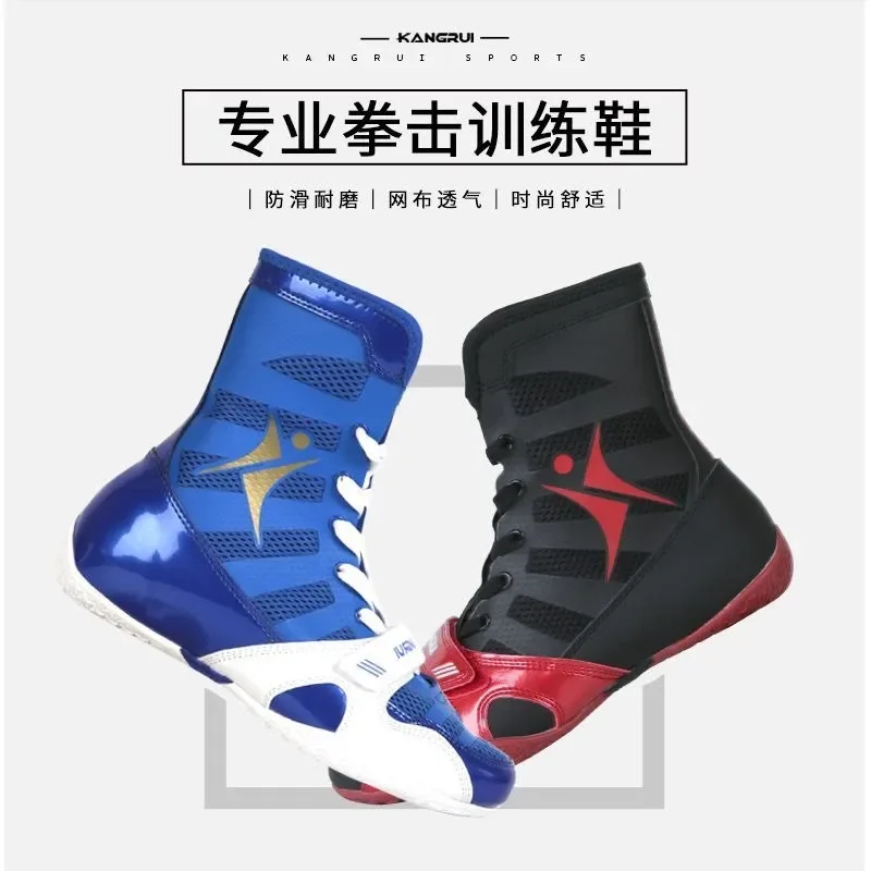Professional Weight Shoes Men Women Breathable Boxing Shoes for Unisex Hard-Wearing Fighting Man Breathable Boxing Boots