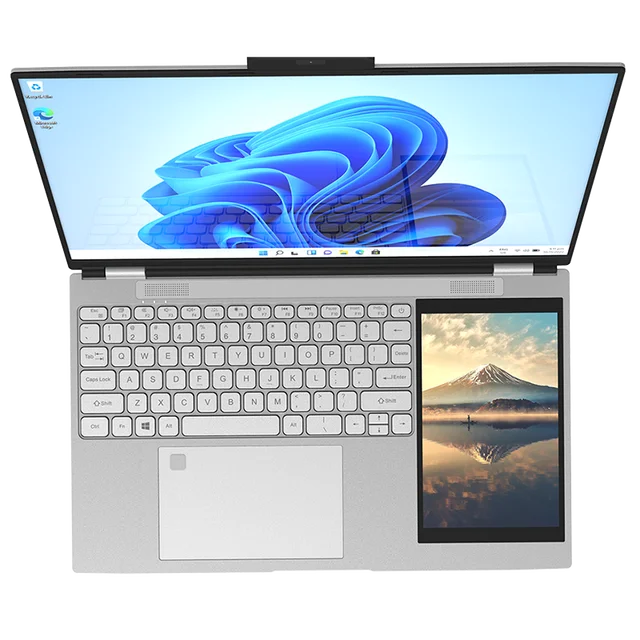 Dual-screen laptop, fingerprint, detachable camera