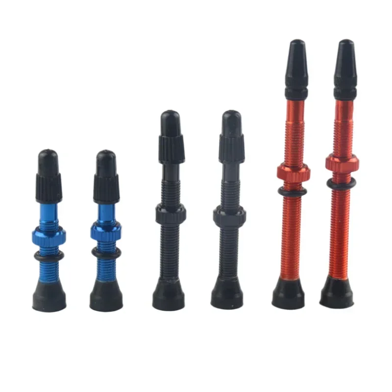 Bicycle Tubeless Valve 1Pair 48mm 60mm Presta Valve for Road MTB Bicycle Tubeless Tires Brass Core Alloy Stem Tubeless Sealant Compatible