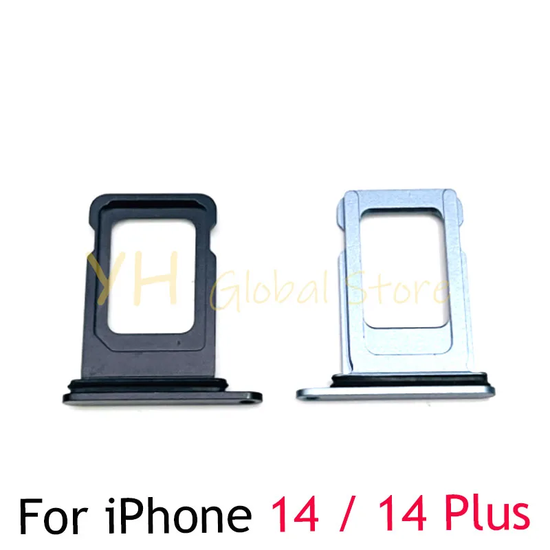 10PCS For Apple iPhone 14 / 14 Plus Sim Card Slot Tray Holder Sim Card Reader Socket Repair Parts 10pcs lot sim micro sd card tray slot for samsung a7 2018 a750 a750f 6 0 inch card reader holder