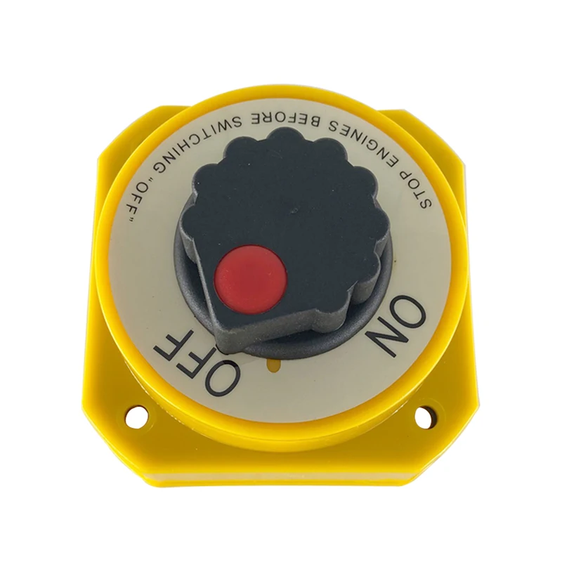 Boat Yellow Battery Selector Switch 2 Positions Disconnect Switch Waterproof Master Isolator for Car RV 50pc for terex master battery disconnect isolator key part ms634212