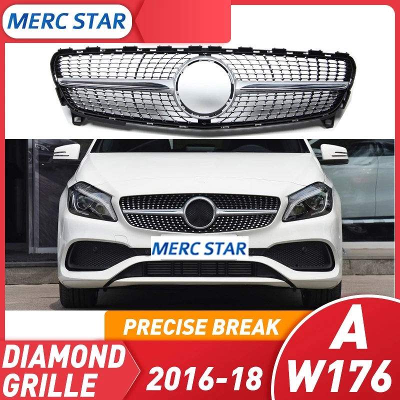 Parrilla delantera de carreras, ׼ ajuste de malla para Clase A A45 W176 2013 -2018 2019 + A180 A200 A260 GT estil