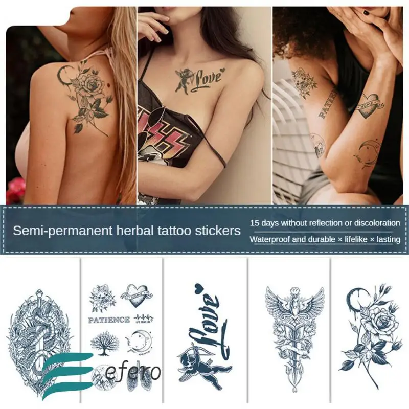 

Тату-наклейки полуперманентные водостойкие временные, 1 шт.