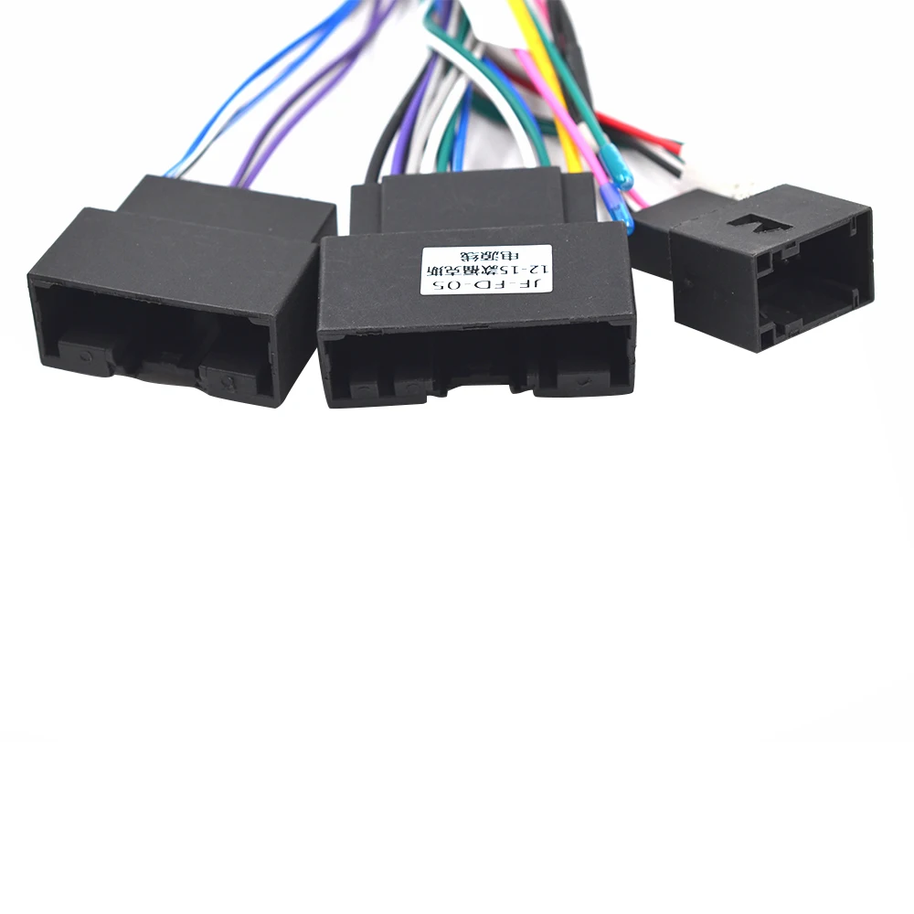 Car Audio 16PIN Android Power Cable Adapter With Canbus Box WQLSK For Ford Focus Ranger Audio Power Wiring Harness