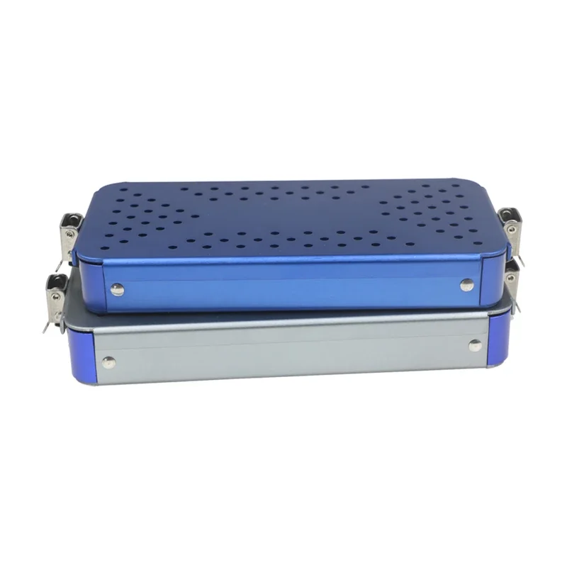 Two Type Choices Aluminium Alloy Sterilization Tray Case Box Disinfection Box Silicone Pad