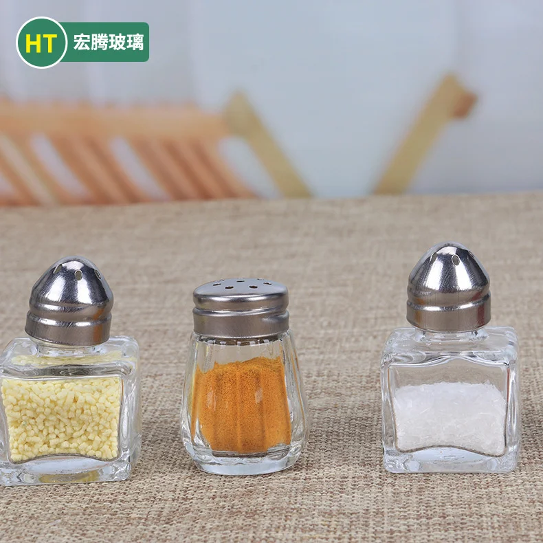Mini kitchen seasoning bottle glass seasoning bottle set cooking barbecue chili noodle