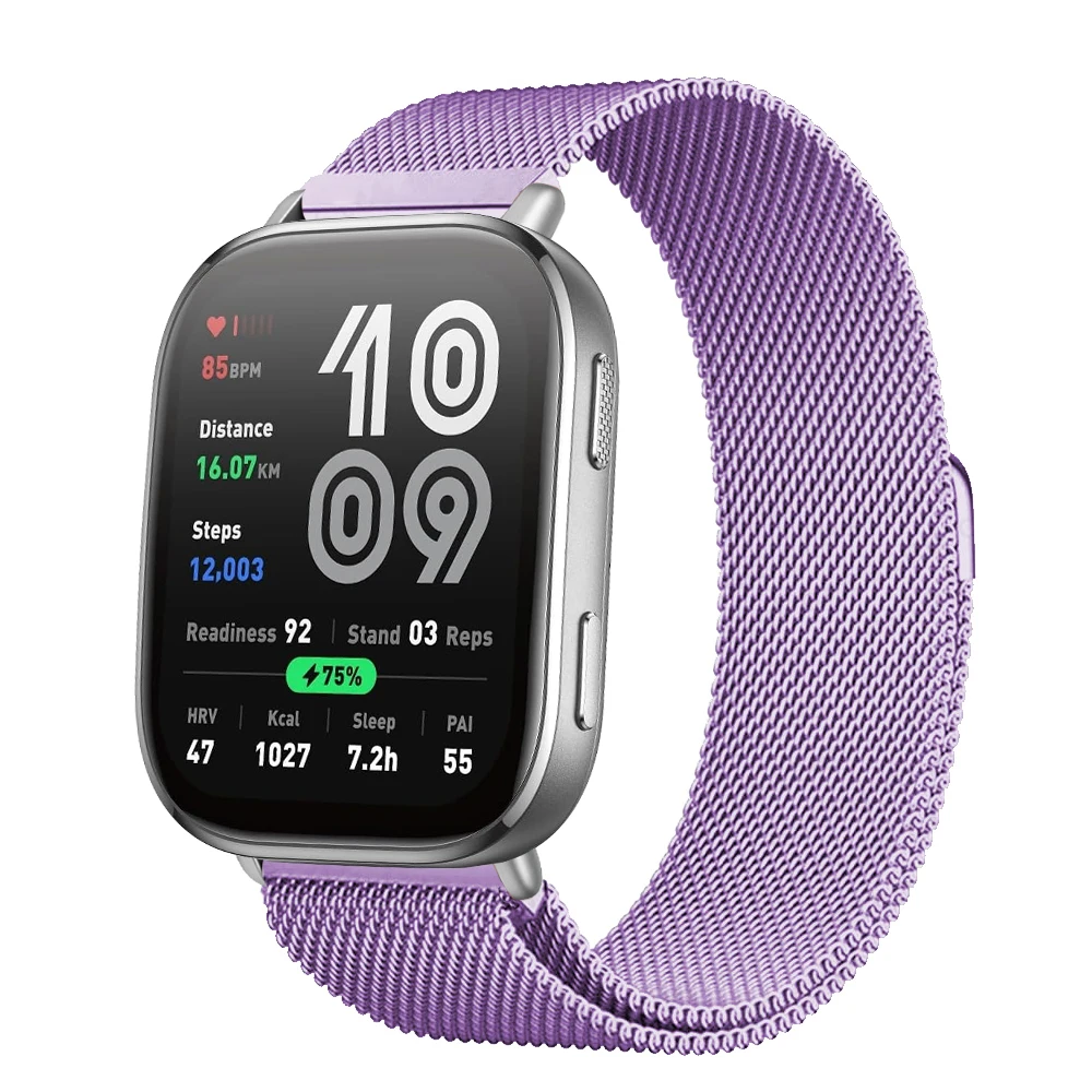 Magnetic Metal Mesh Smartwatch Wristband - 22mm Strap Bracelet