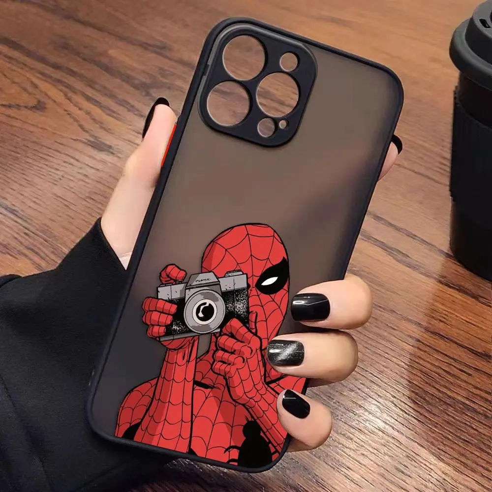 thumbnail image 1 of Case for iPhone Apple 14 13 11 12 MINI Pro XS Max XR X 7 SE 2022 2020 6 6S Plus Case Funda Shell Marvel Avengers Heros Faceless, 1 of 5