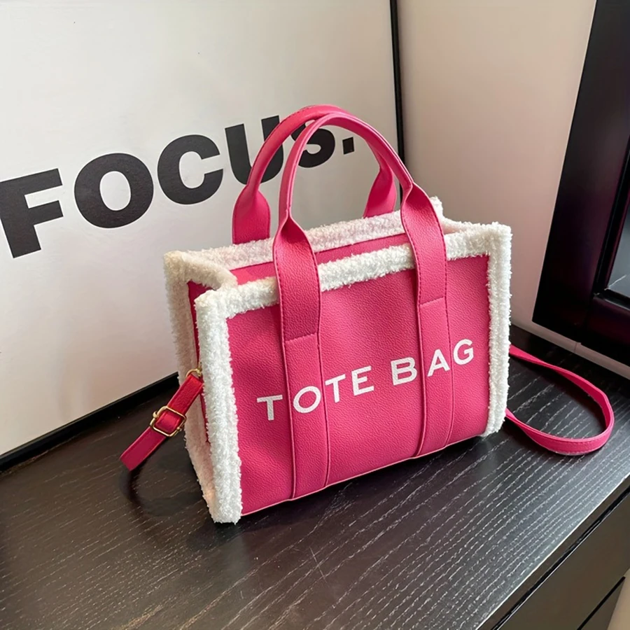 thumbnail image 1 of Bolso bandolera de un solo hombro con letras de gran capacidad para mujer, de otoño e invierno, nuevo y moderno, 1 of 5