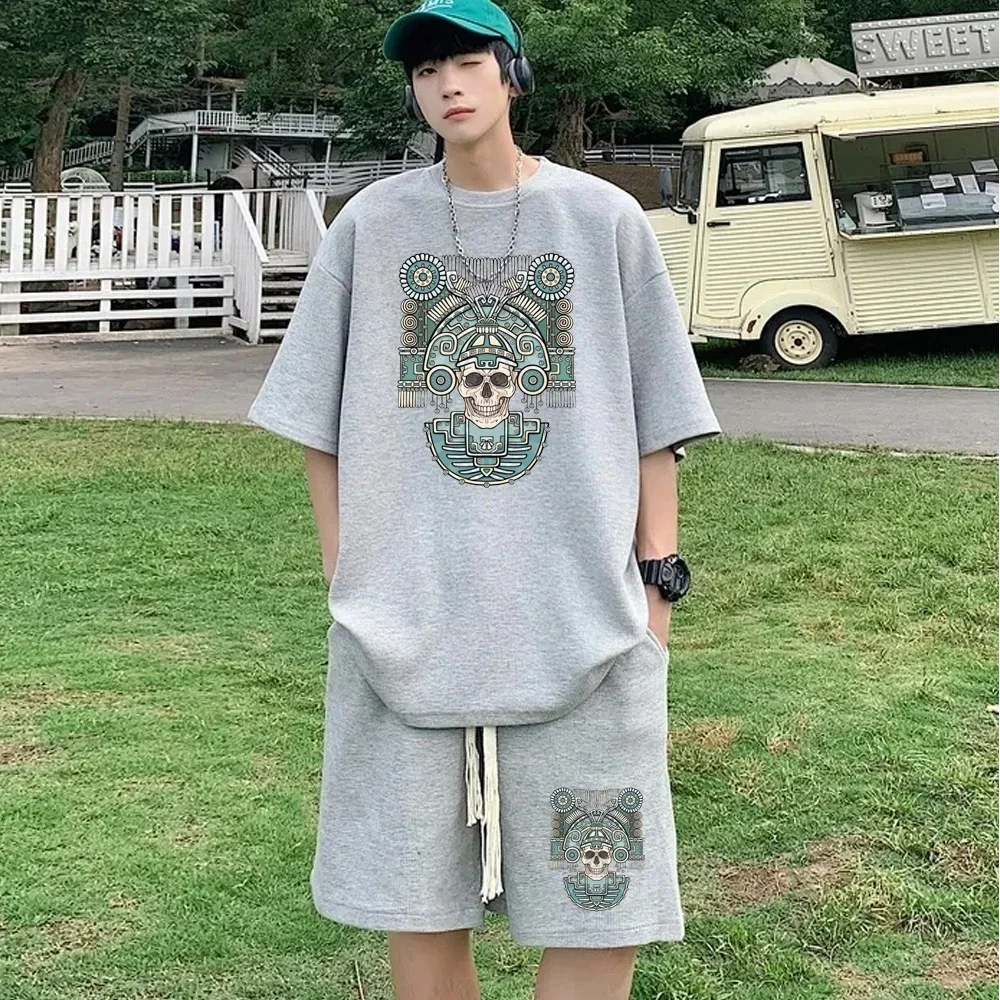 Chándal Corto Para Niño - Conjunto De Camiseta Y Pantalón Corto, Estilo Hawaiano/floral, Verano, Deporte