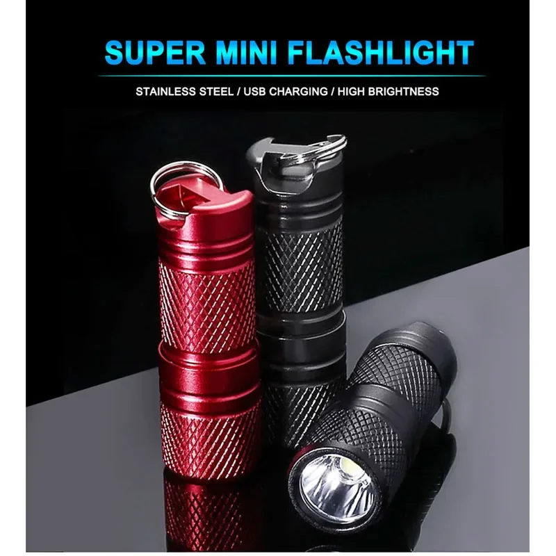 Super Mini Lanterna LED Recarregável, Chaveiro, Tocha Nitecore, XPE CHIP, HT-T1, 3.7V, 10180 Bateria, 1Pc