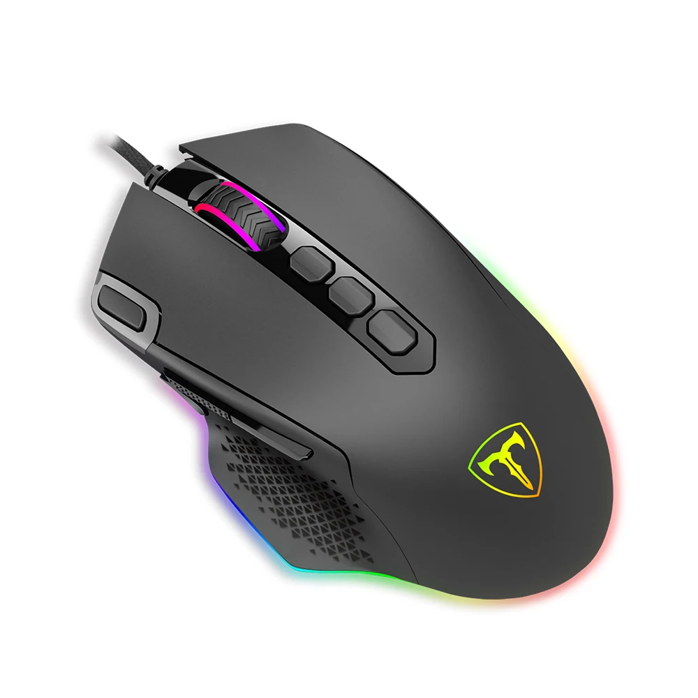 

5 Adjustment Level Wired Mouse 12400 DPI With 10 Buttons Ergonomic Computer Mouse RGB Backlight Gaming Mouse