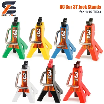 Shaluoman 시뮬레이션 금속 3T 높이 조절 잭 도구 수리 스탠드, TRX4 1/10 RC 크롤러 자동차 장식 부품 액세서리