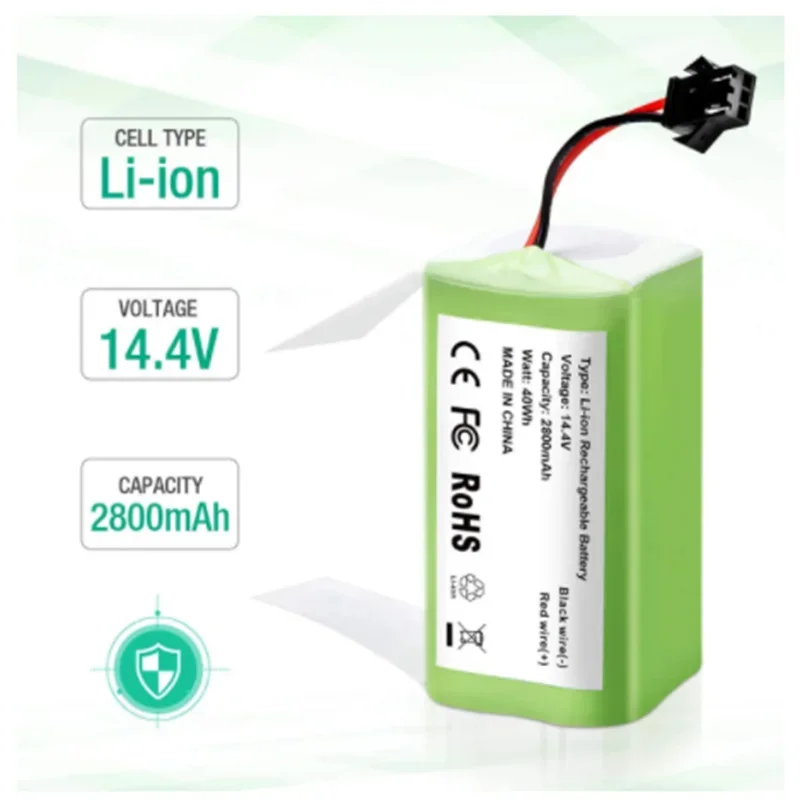 

NEW 18650 Replacement Battery 14.4V 3500mAh for Deebot N79S N79 DN622 Robovac 11 11S Max Conga Excellent 990 1090 Tesvor X500