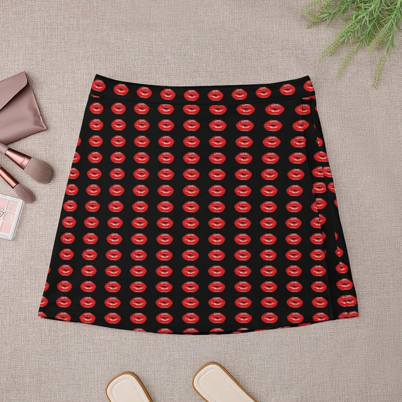 Red Lips Mini Skirt mini skirt Female skirt