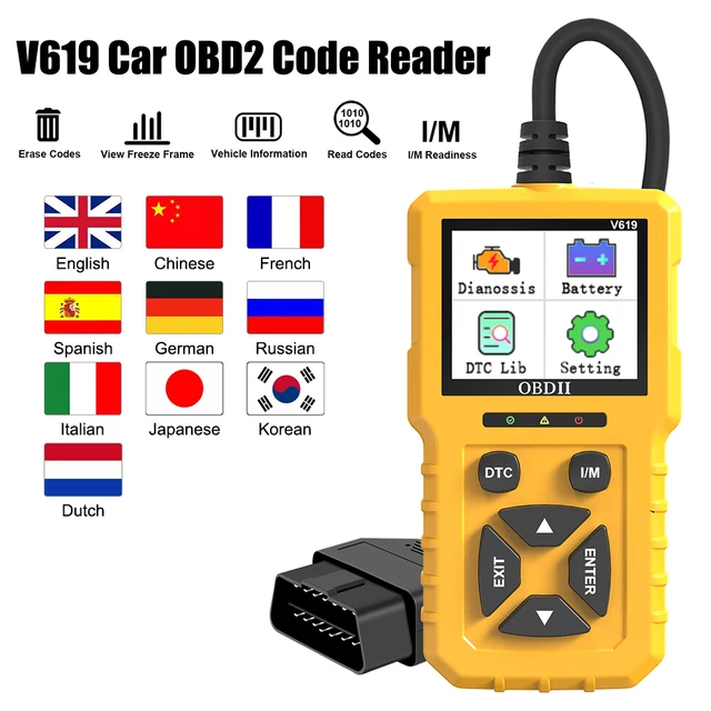 Solary Car Obd2 Scanner Code Reader - V318 Scanner Check Engine Light Scan  Tool