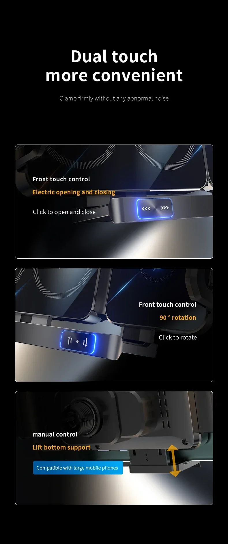 Automatic Dual Coil Wireless Charger For IPhone Samsung Galaxy Z Fold 2 Flip 4 3 Phone Holder Car Fast Charging Station_voghion.com