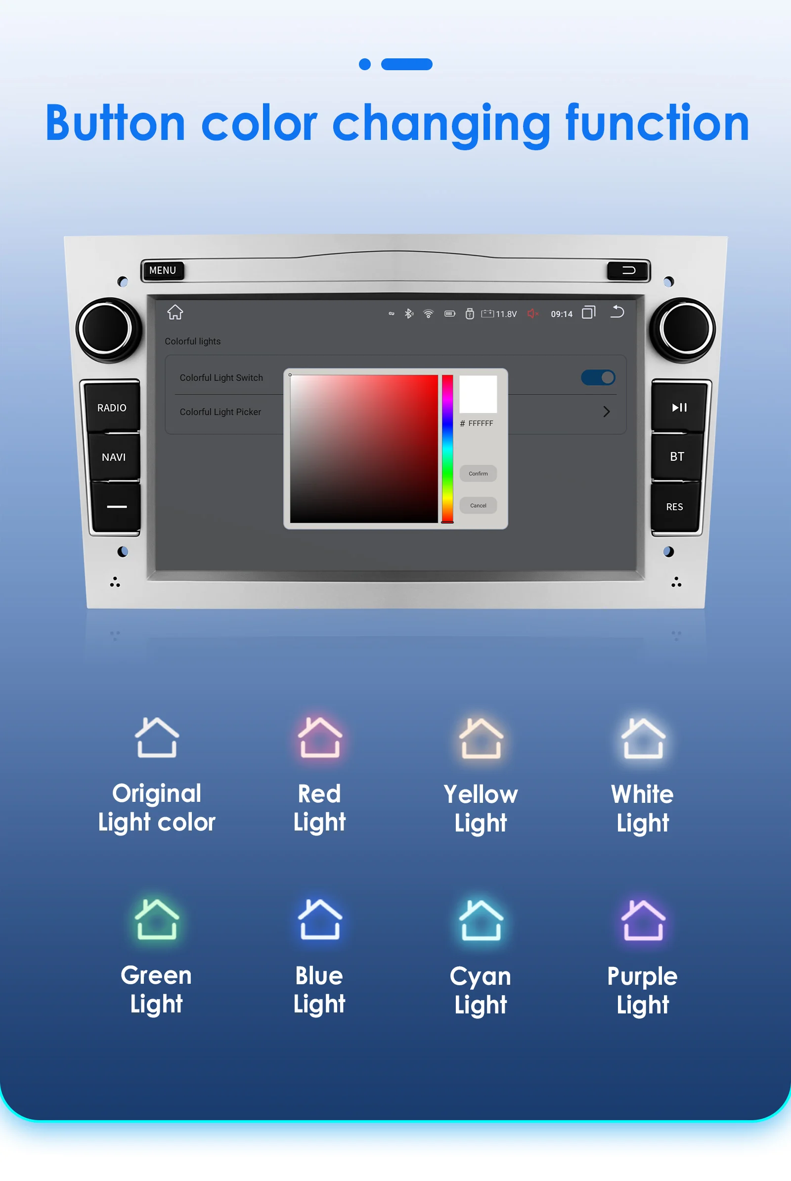 Autoradio Android für Opel Astra H Vectra Vauxhall Antara Zafira Corsa C D Vivaro Meriva Auto Multimedia Player Carplay 2Din GPS – Detail 18