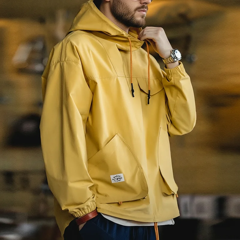 Maden Casual Outdoor Multi-pocket Hooded Men's Jackets Spring Fall