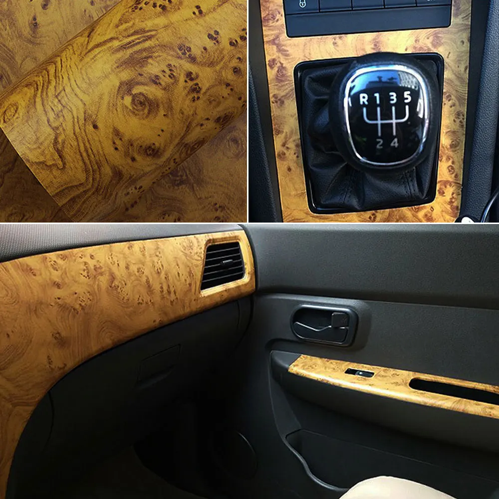 

Auto Stickers Wood Grain Textured Car Wrap Film Car Self-adhesive Internal Stickers Car Multifunctional Decoration Accessorries