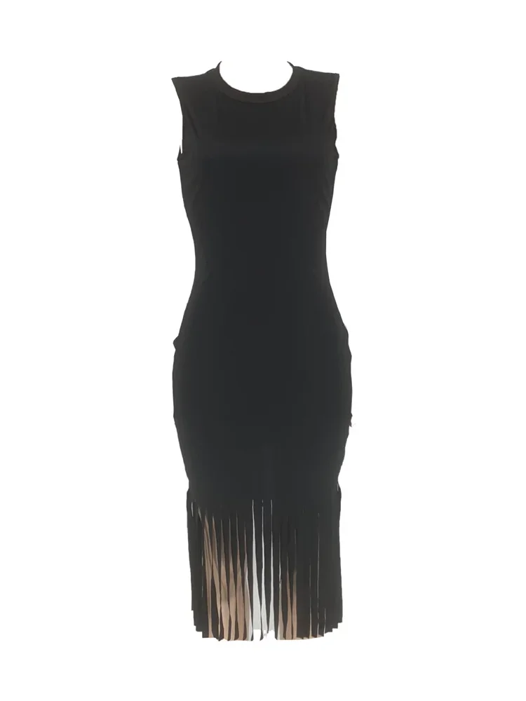Wmstar Dresses for Women Wholesale Sexy Elegant Bodycon Outfits Tassel Dress Casual New In Summer Clothes Drop Shipping 2023