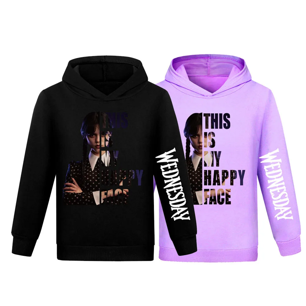 

New movie Wednesday Children Family Hoodie Spring Fall Kids Long Sleeve Coats Boy Cartoon Addams Sweatshirt Girls Casual Clothes