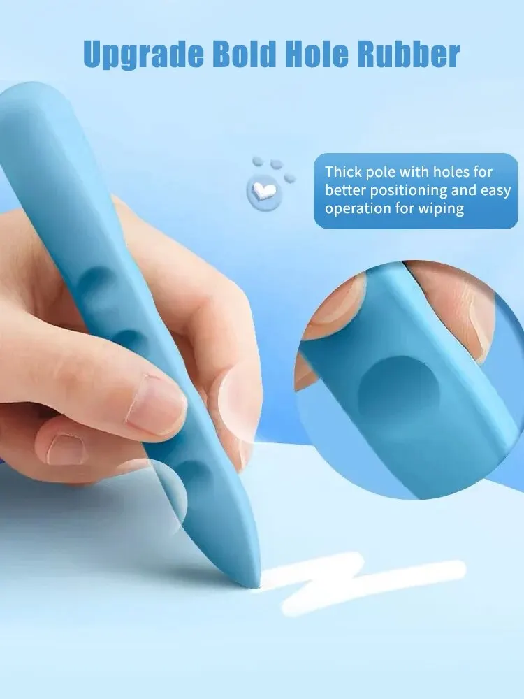 Pencil Eraser 3PCS/Box Hole Eraser for Primary School Students No Dregs No Crumbs Clean Eraser Pen Image Skin Oversize Art Pose