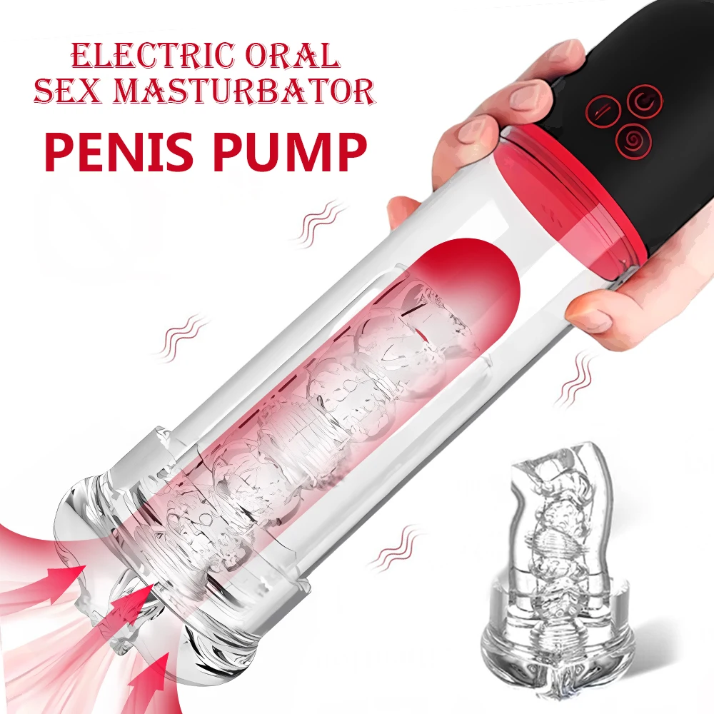 Elektrische Penis Vakuumpumpe Vergrößerung Verlängern Pumpe Verbesserte Penis Männlicher Masturbator Penis Pumpen Erwachsene Sex Spielzeug für Männer Erektionen