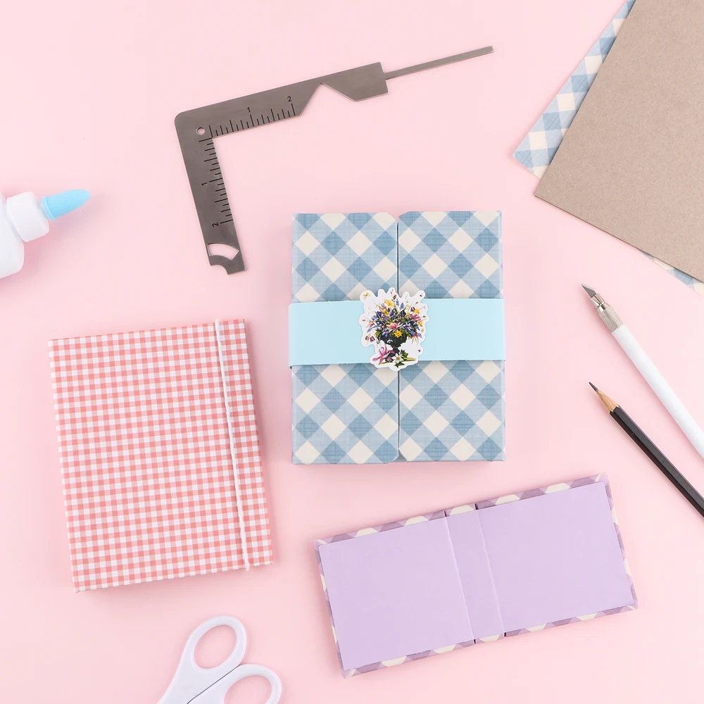 5-in-1 Book Cover Guide Stainless Steel Metal Bookbinding Cover Tool for Scribe Marking Album Notebook Scrapbooking Gauge Ruler bookbinding tool