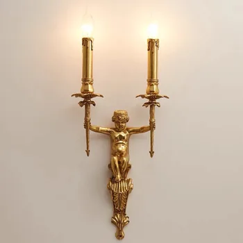 European Copper Angel Wall Lamp 1