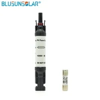 Connecteur solaire IP68 1000V DC mâle à femelle, connecteur porte-fusible solaire en ligne avec fusible unique 2/3/5/10/12/15/20A /30A/32A 2