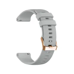 Stylish 18mm Silicone Watch Strap for 18mm Forerunner 265S (Gray)