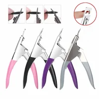 Fake Nail Cutter Type U Word False Tips Professional Nail Clippers Straight Edge Cutters Manicure Pliers Guillotine Nail Capsule 2